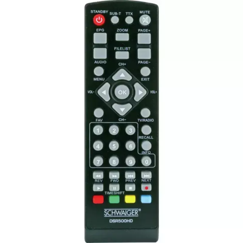 Set-top dėžutė Schwaiger DSR500HD Kabelinė Full HD Juoda