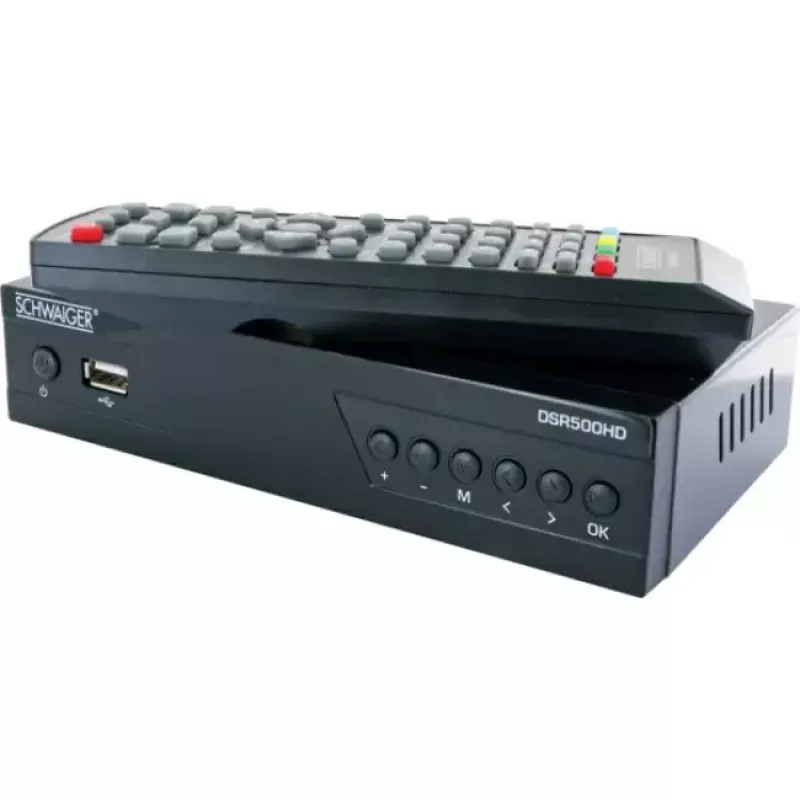 Set-top dėžutė Schwaiger DSR500HD Kabelinė Full HD Juoda