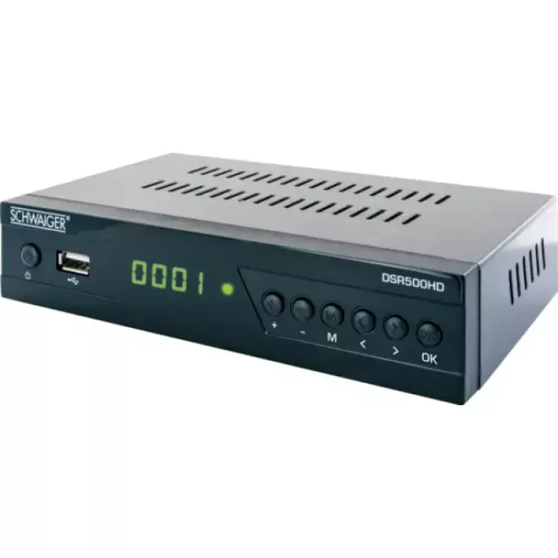 Set-top dėžutė Schwaiger DSR500HD Kabelinė Full HD Juoda