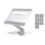 Conceptronic DONN27G, stovas nešiojamam kompiuteriui, sidabrinis, aliuminis, 360°, USB 3.2 Gen 1 (3.1 Gen 1) Type-C, 5000 Mbit/s