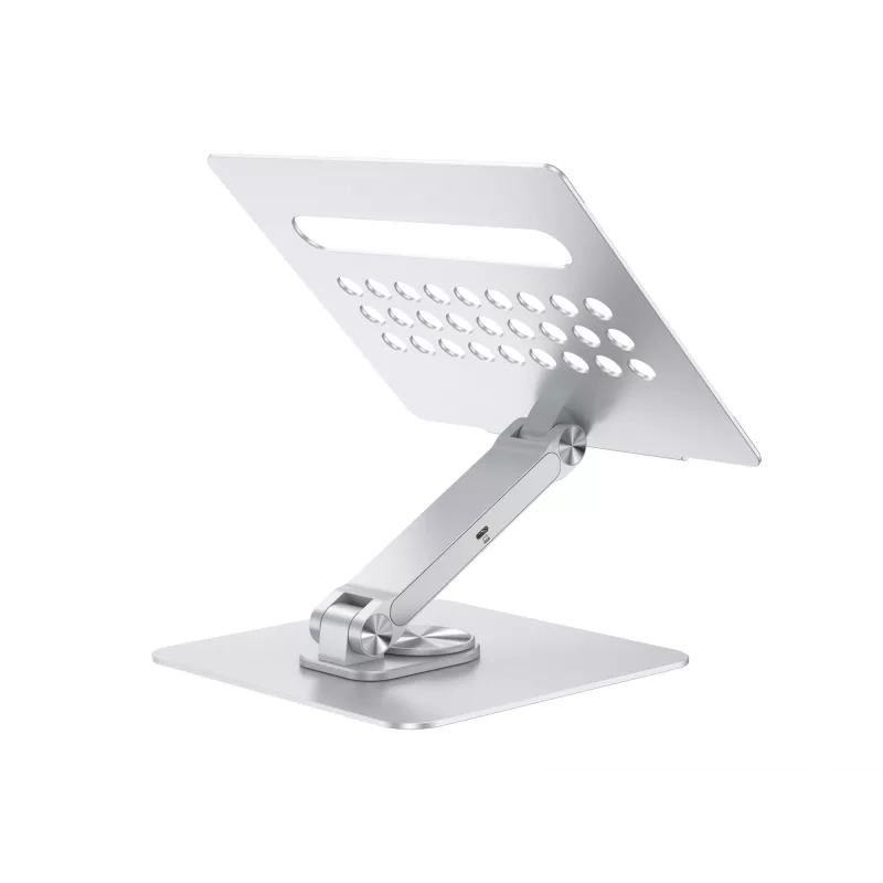 Conceptronic DONN27G, stovas nešiojamam kompiuteriui, sidabrinis, aliuminis, 360°, USB 3.2 Gen 1 (3.1 Gen 1) Type-C, 5000 Mbit/s