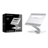 Conceptronic DONN27G, stovas nešiojamam kompiuteriui, sidabrinis, aliuminis, 360°, USB 3.2 Gen 1 (3.1 Gen 1) Type-C, 5000 Mbit/s