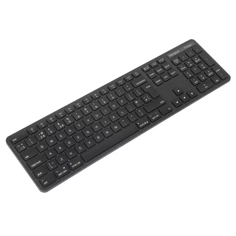 Targus EcoSmart AKB873UK belaidė klaviatūra RF Wireless + Bluetooth QWERTY UK English juoda