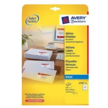 Lipdukai spausdintuvui Avery J4792-25 balta spalva