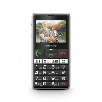 Emporia emporiaPURE-LTE 5,87 cm (2,31 colio) 107 g Juodas senjorų telefonas