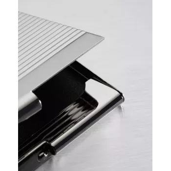 Vizitinių kortelių dėklas Sigel VZ130 chromuotas juodas