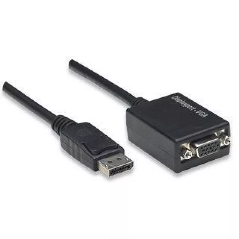 Techly DisplayPort DP į VGA adapteris M F IADAP DSP-250, 0.07 m, DisplayPort, 2 x VGA (D-Sub), Vyriškas, Moteriškas, 1920 x 1200 pikselių