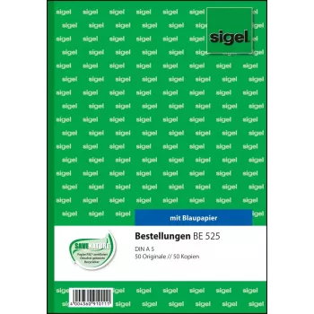 Verslo forma Sigel BE525, A5, mėlyna/balta, 100 lapų