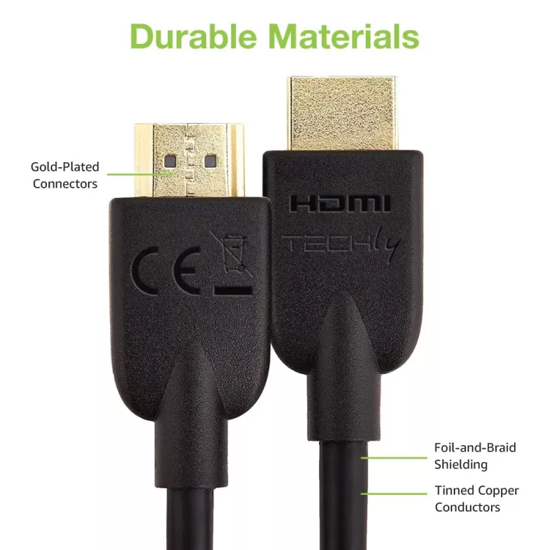 Techly ICOC HDMI2-4-020T HDMI laidas 2 m HDMI A tipo (standartinis) juodas