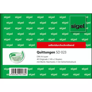 Verslo forma Sigel SD023 A6 Žalia 120 lapų