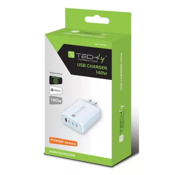 Techly IPW-PD140W-WH belaidis įkroviklis Power bank, išmanusis telefonas, planšetė, universalus Baltas AC Greitas įkrovimas Vidinis