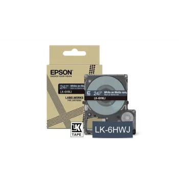 Juosta etikečių Epson LK-6HWJ tamsiai mėlyna balta terminio perkėlimo 2,4 cm