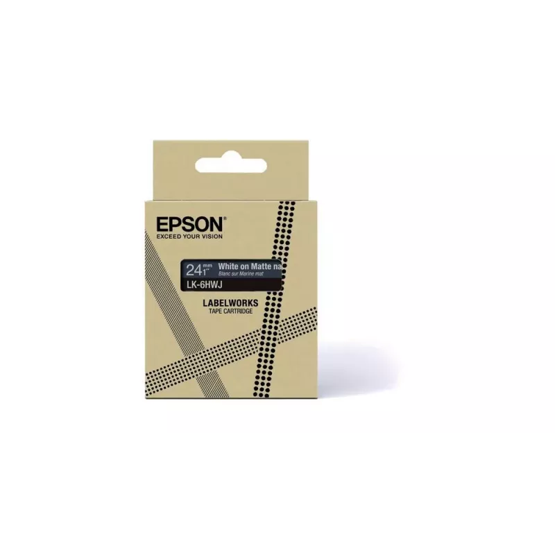 Juosta etikečių Epson LK-6HWJ tamsiai mėlyna balta terminio perkėlimo 2,4 cm