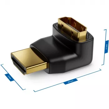 Techly HDMI adapteris M / F kampuotas L IADAP HDMI-L, HDMI, juodas
