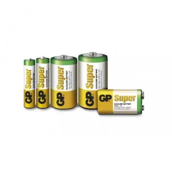 GP Batteries Super Alkaline 5501 šarminė baterija D dydžio, 2 vnt. pakuotė