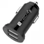Techly Mini automobilinis USB įkroviklis 2x USB-A 24W / 4.8A juodas