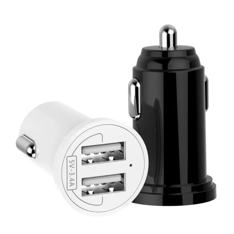 Techly Mini automobilinis USB įkroviklis 2x USB-A 24W / 4.8A juodas