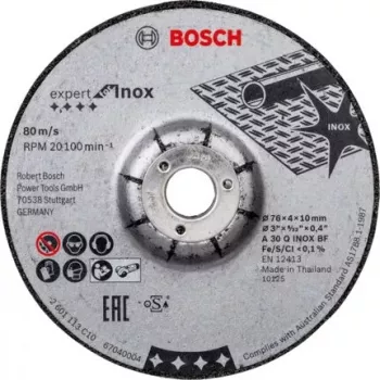 Bosch Expert for Inox šlifavimo diskai, 76 x 4 x 10 mm, 2 vnt.