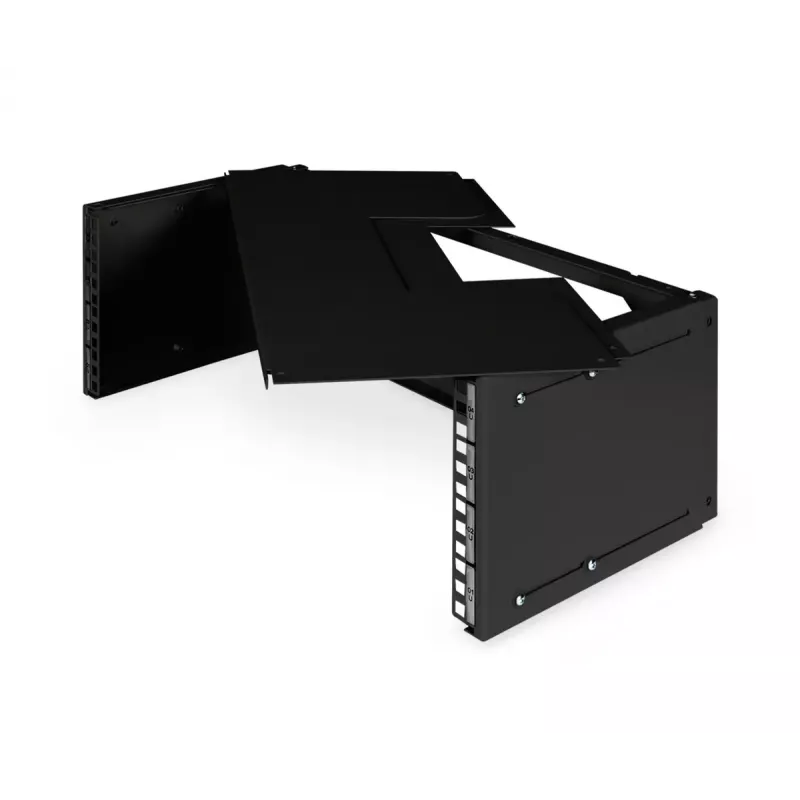 Digitus Professional DN-19-PB-TB-SW kabelių panelės kronšteinas, skirtas sienai, juodas RAL 9005