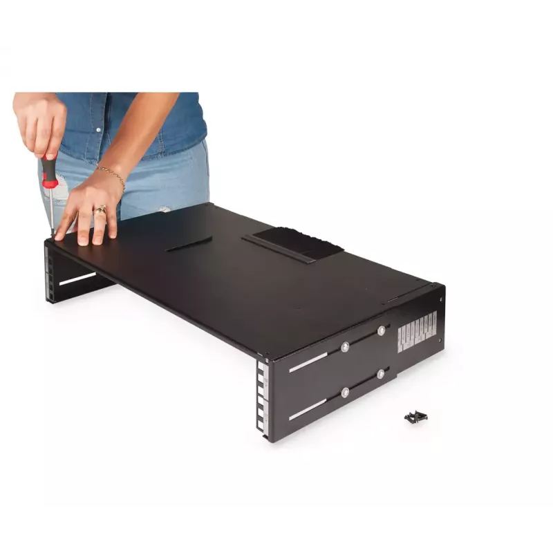 Digitus Professional DN-19-PB-TB-SW kabelių panelės kronšteinas, skirtas sienai, juodas RAL 9005