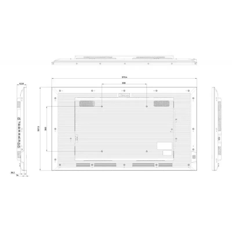 Hisense 43 colių QLED 4K išmanusis monitorius E5QTUK, Android 11, 500 cd/m², 8 ms, VESA, juodas