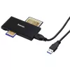Kortelių skaitytuvas Hama 00181018 USB 3.2 Gen 1 Type-A juodas
