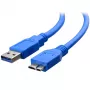 Techly USB 3.0 Superspeed laidas A / Micro B 3 m mėlynas ICOC MUSB3-A-030