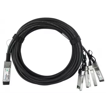 BlueOptics QSFP-4SFP10G-CU5M-HU-BL pasyvus varinis DAC kabelis 5m QSFP į 4xSFP+