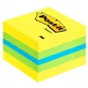 3M Post-it 2051L lipnūs lapeliai kvadratiniai, mėlyni, žali, turkio, geltoni, 400 lapų