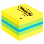 3M Post-it 2051L lipnūs lapeliai kvadratiniai, mėlyni, žali, turkio, geltoni, 400 lapų
