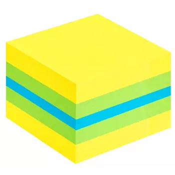 3M Post-it 2051L lipnūs lapeliai kvadratiniai, mėlyni, žali, turkio, geltoni, 400 lapų