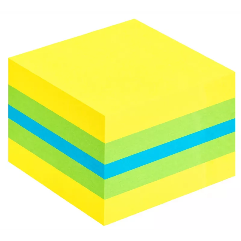 3M Post-it 2051L lipnūs lapeliai kvadratiniai, mėlyni, žali, turkio, geltoni, 400 lapų