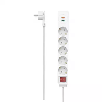 Hama 00223186 ilginimo lizdas 1,4 m 5 AC lizdai Vidaus patalpoms Baltas