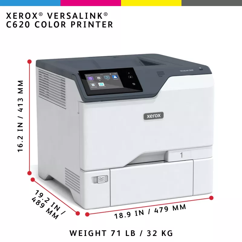 Xerox VersaLink C620 A4 50ppm Dvipusis spausdintuvas PS3 PCL5e/6 2 padėklai 650 lapų