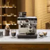 Pusiau automatinis espresso aparatas KRUPS XP801T su įmontuotu malūnėliu, 3 L vandens talpa, 2 puodelių išėjimu, juodas/nerūdijantis plienas