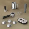 Pusiau automatinis espresso aparatas KRUPS XP801T su įmontuotu malūnėliu, 3 L vandens talpa, 2 puodelių išėjimu, juodas/nerūdijantis plienas