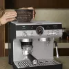 Pusiau automatinis espresso aparatas KRUPS XP801T su įmontuotu malūnėliu, 3 L vandens talpa, 2 puodelių išėjimu, juodas/nerūdijantis plienas