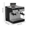 Pusiau automatinis espresso aparatas KRUPS XP801T su įmontuotu malūnėliu, 3 L vandens talpa, 2 puodelių išėjimu, juodas/nerūdijantis plienas