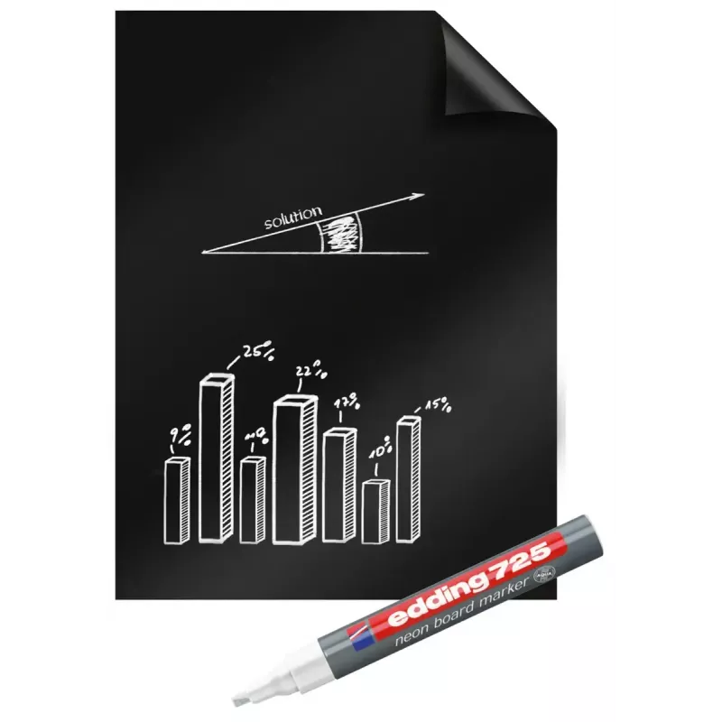 Legamaster Magic-Chart lipni lenta juoda 60x80 cm (25 lapų)