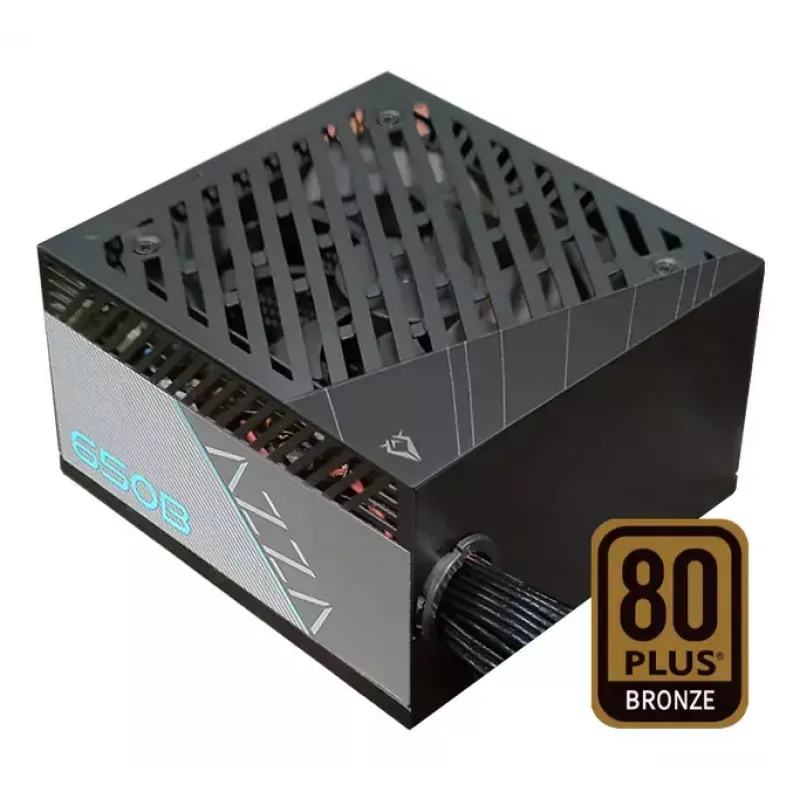 Maitinimo blokas AZZA PSAZ-650B (ATX3.1) 650 W, 20+4 pin ATX, nemodulinis, 80 PLUS Bronze, juodas