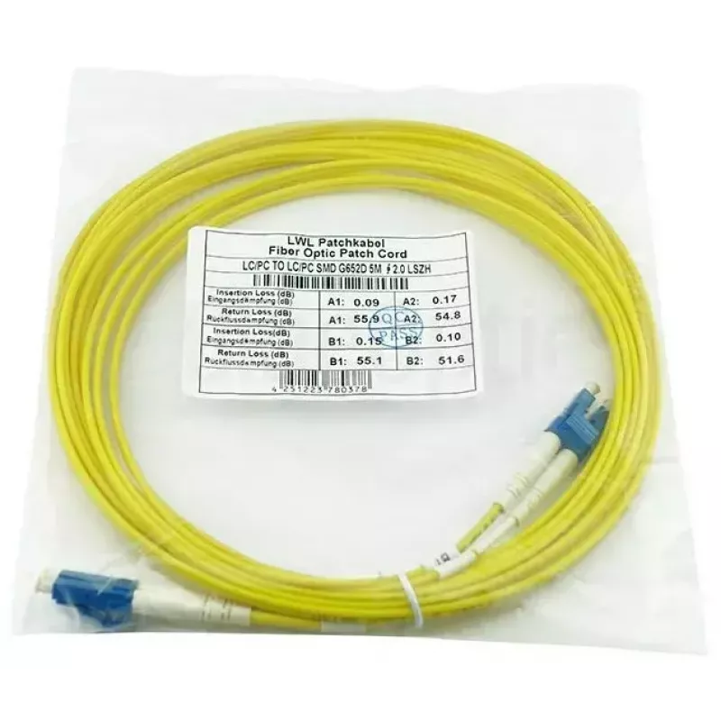 Skiemeninis šviesolaidinis kabelis BlueOptics SFP3131BU2.5MK 2,5 m LC LC geltonas