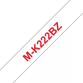 Brother M-K222BZ lipni juosta raudona ant balto 9 mm × 8 m