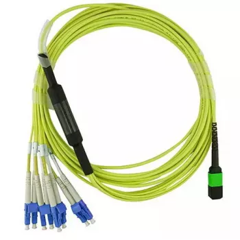 Skiemeninis šviesolaidinis kabelis MPO 4x LC BlueOptics CBL-MPO12-4LC-SMF-10M 10m G.657.A1