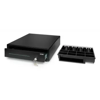 Elektrinis kasos stalčius Safescan SD-4141, plieninis korpusas, juodas, 410×415×115 mm, su 6 raktais