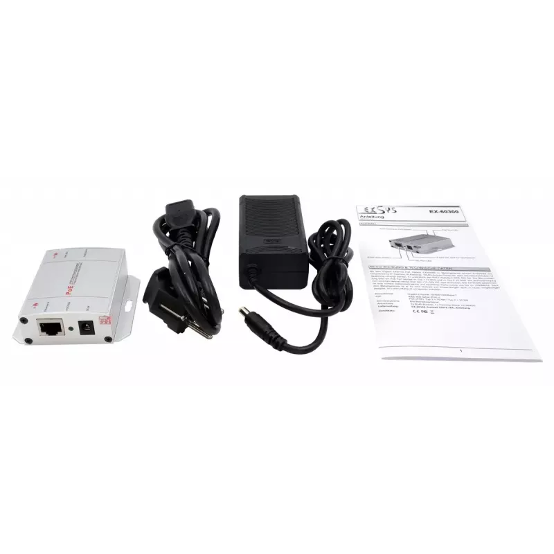 EXSYS PoE+ Gigabit Injektorius 30W Ethernet Gigabit 10/100/1000 Mbit/s