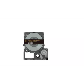 Juosta etikečių spausdintuvui Epson LK-5BKP juoda auksinė 1,8 cm