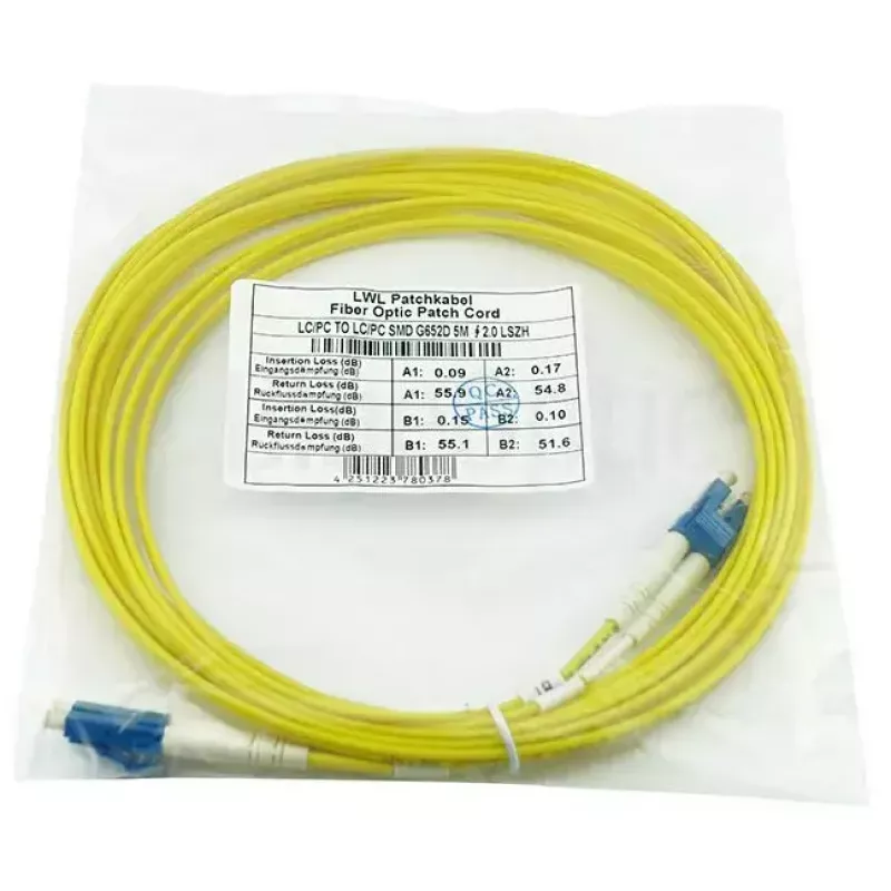 Skaidulinis optinis laidas BlueOptics SFP3131BU2MK — OS2 vienmodis 2 m, LC–LC, 9 µm, pilnas dupleksas