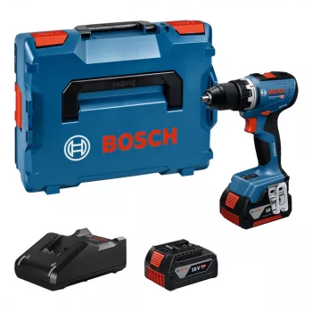 Bosch GSR 18V-65 gręžtuvas su raktu, 2100 RPM, 1.06 kg, juodas/mėlynas