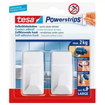 Rankšluosčių kabliukas TESA Powerstrips Indoor 58272-00000-00 Baltas
