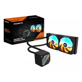 Skystas CPU aušintuvas GIGABYTE GAMING 240 — 2x120mm ARGB, lizdai LGA1851/AM5
